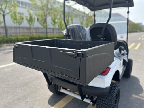 GO UP 2 Seats Golf carts with Plastic Cargo beds (White) - Image 4