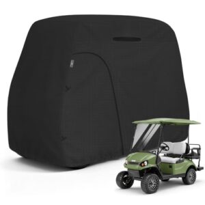 Explore Land Waterproof Golf Cart Cover for Most Brand 2/4/6 Passenger Car | Fits for EZGO/Club Car/Yamaha,with Driver Side Door,All Weather Protection