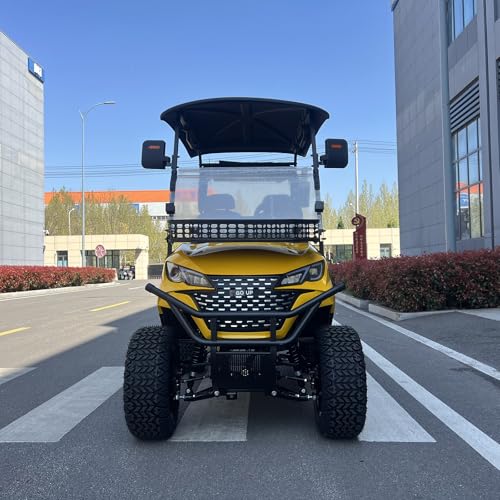 GO UP 2 Seats Cargo Van Golf Cart (Yellow) - Image 2