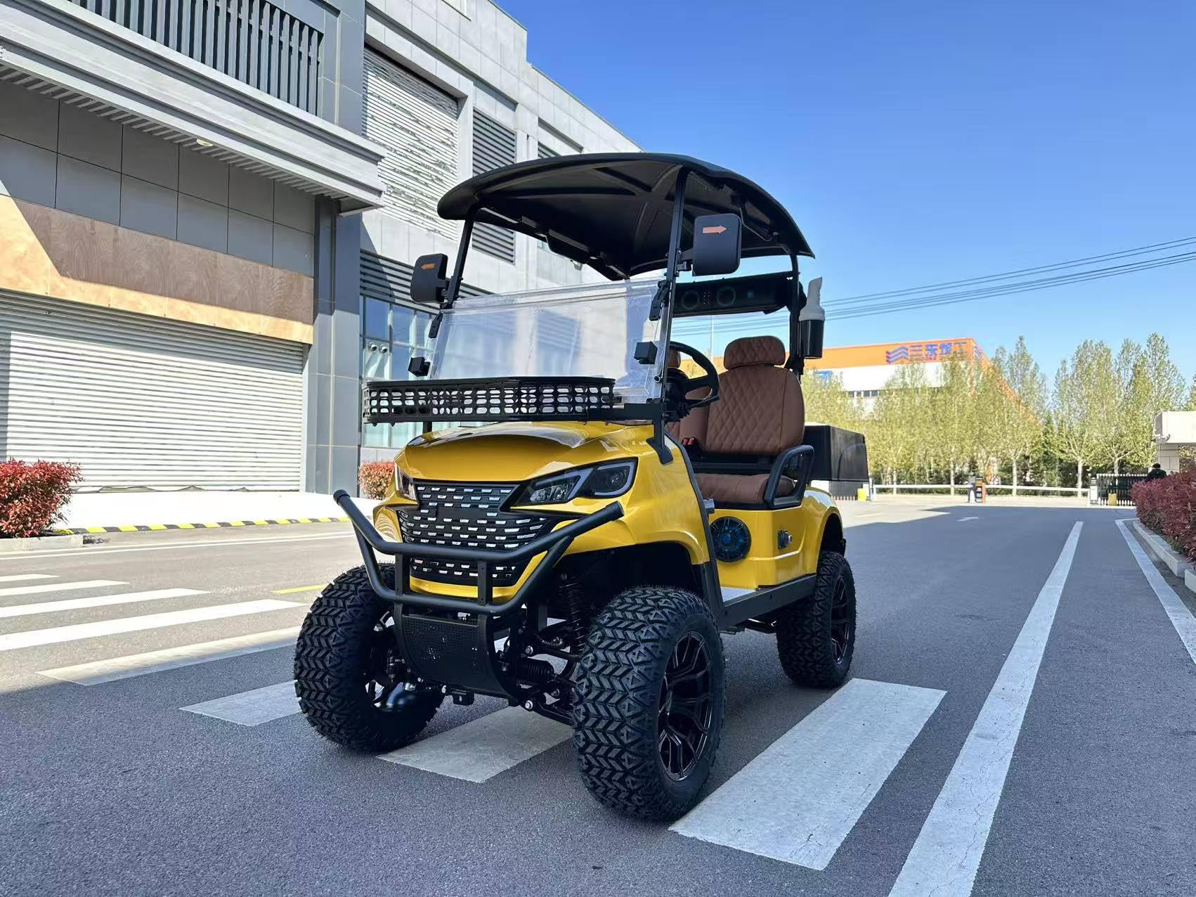 GO UP 2 Seats Cargo Van Golf Cart (Yellow) - Image 5